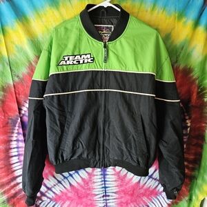 Vintage Team Arctic Green and Black Racing Jacket - XL